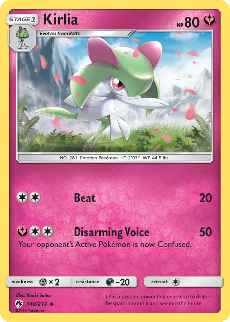 Kirlia 140 Uncommon card from Lost Thunder