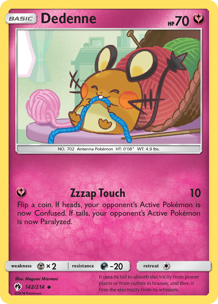 Dedenne 142 Uncommon card from Lost Thunder