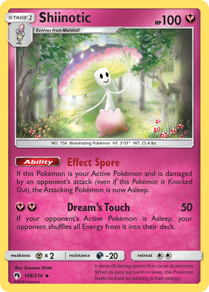 Shiinotic 148 Uncommon card from Lost Thunder