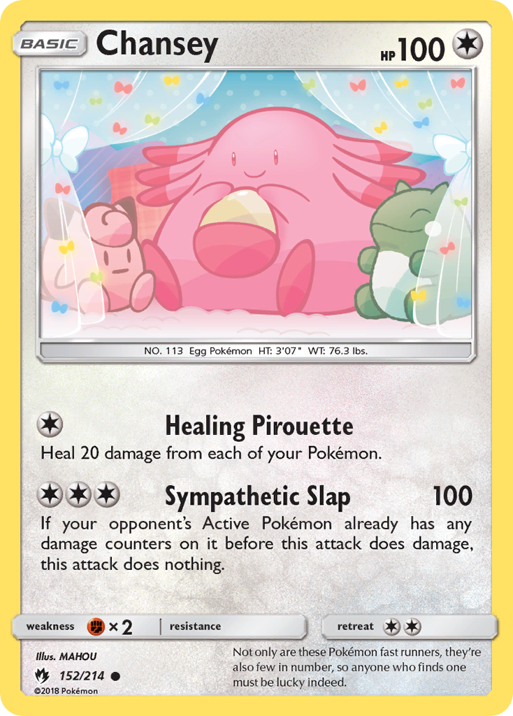 Chansey 152 Common card from Lost Thunder