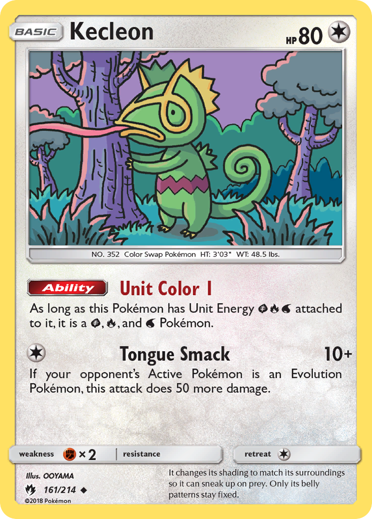Kecleon 161 Uncommon card from Lost Thunder