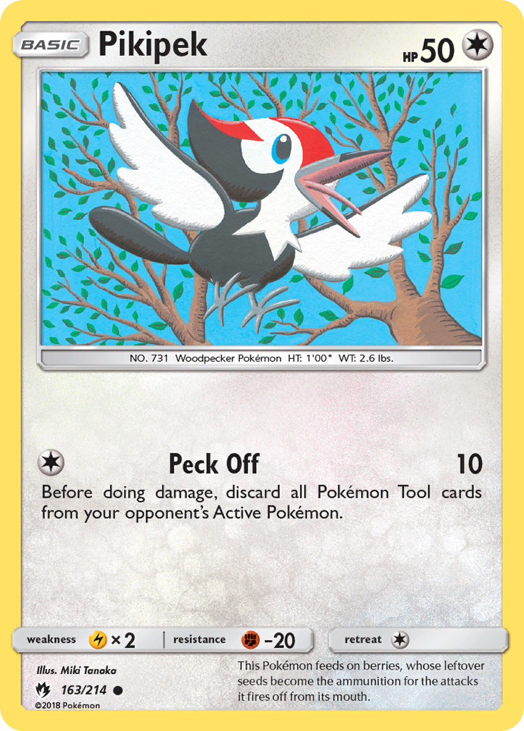Pikipek 163 Common card from Lost Thunder