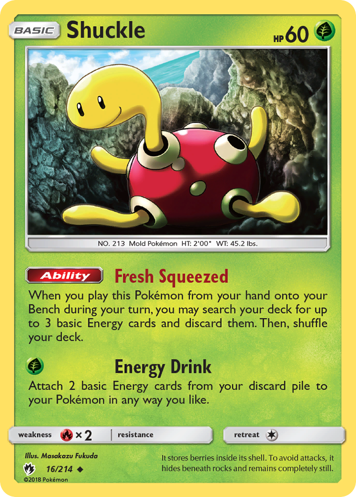 Shuckle 16 Uncommon card from Lost Thunder