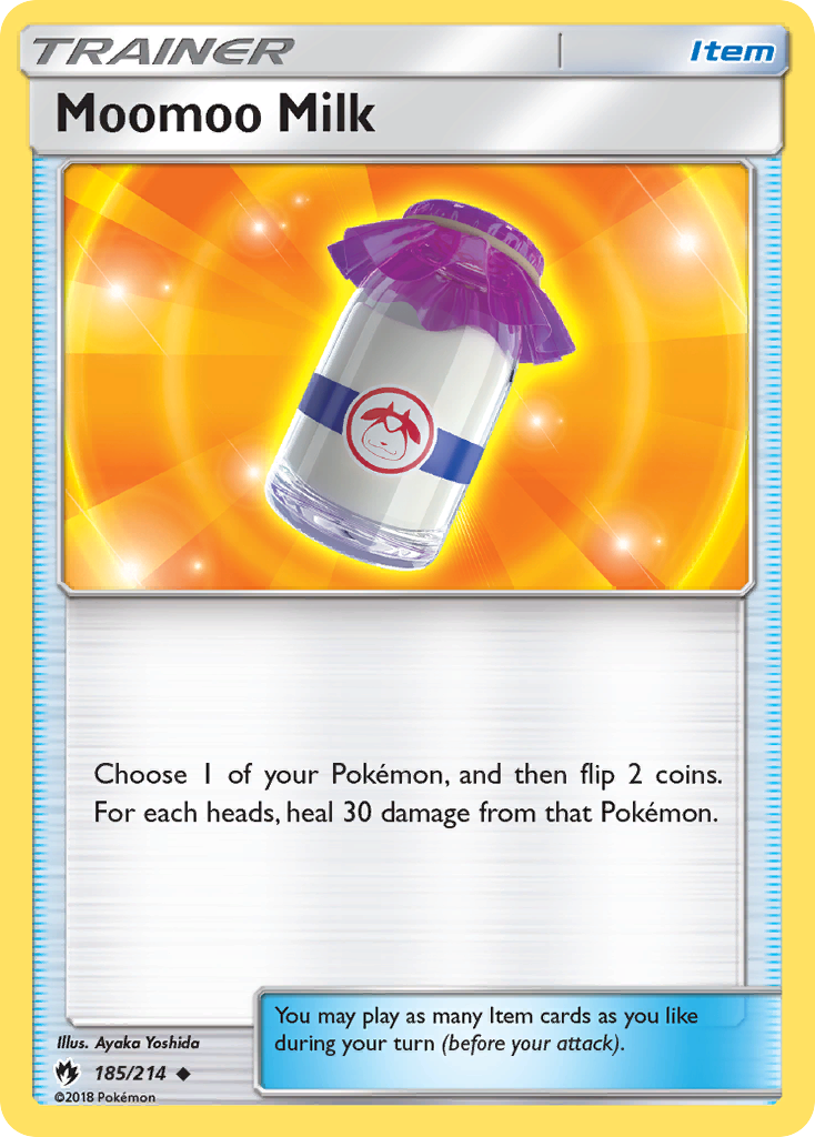 Moomoo Milk 185 Uncommon card from Lost Thunder