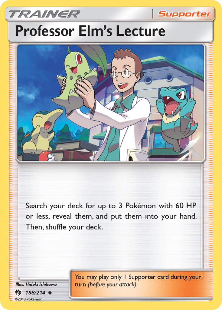 Professor Elm's Lecture 188 Uncommon card from Lost Thunder