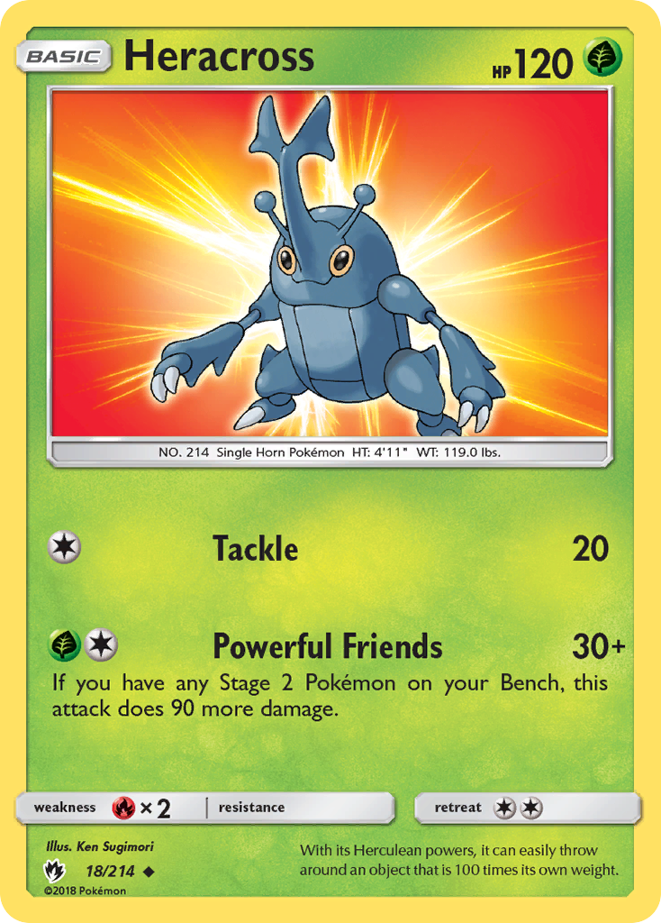 Heracross 18 Uncommon card from Lost Thunder