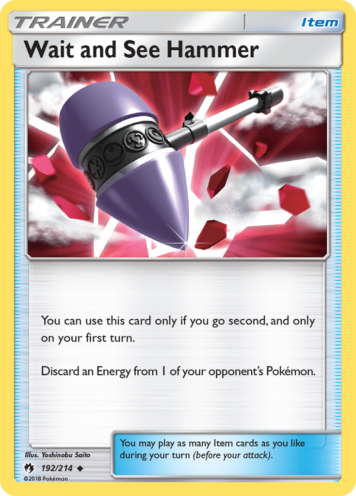 Wait and See Hammer 192 Uncommon card from Lost Thunder