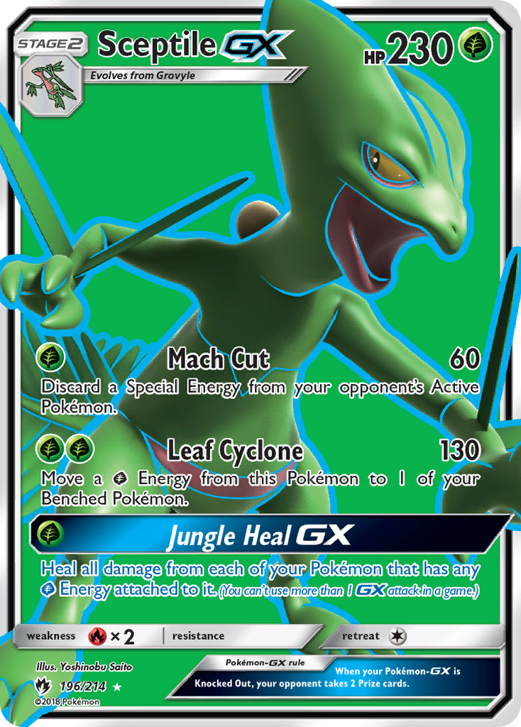 Sceptile-GX 196 Rare Ultra card from Lost Thunder