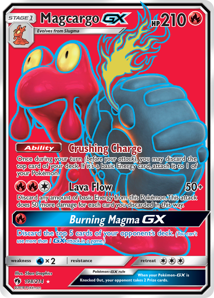 Magcargo-GX 198/214 Rare Ultra card from Lost Thunder