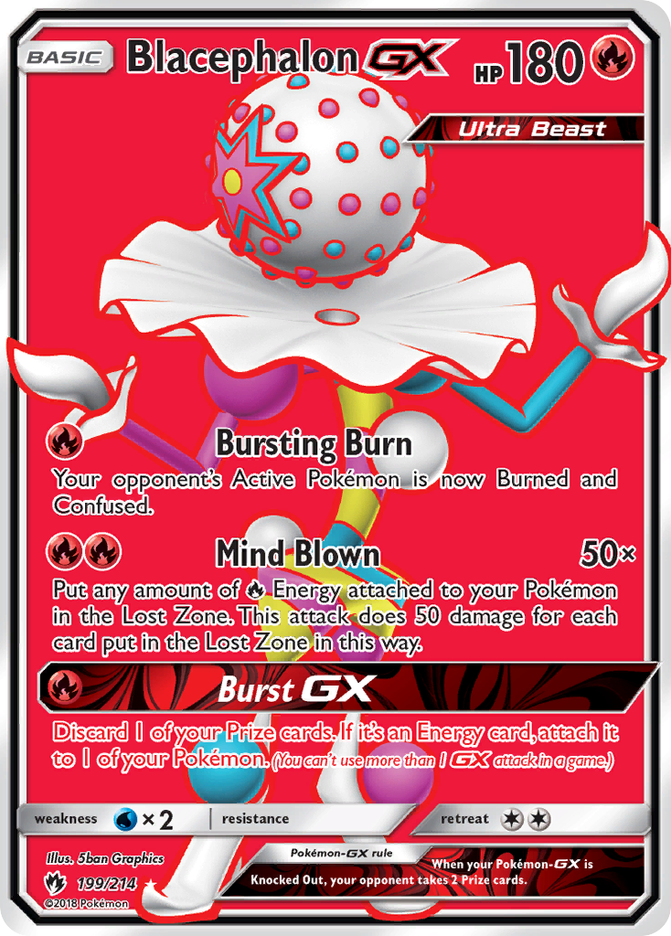 Blacephalon-GX 199 Rare Ultra card from Lost Thunder