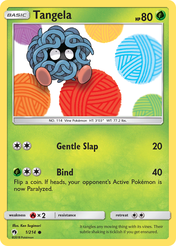 Tangela 1 Common card from Lost Thunder