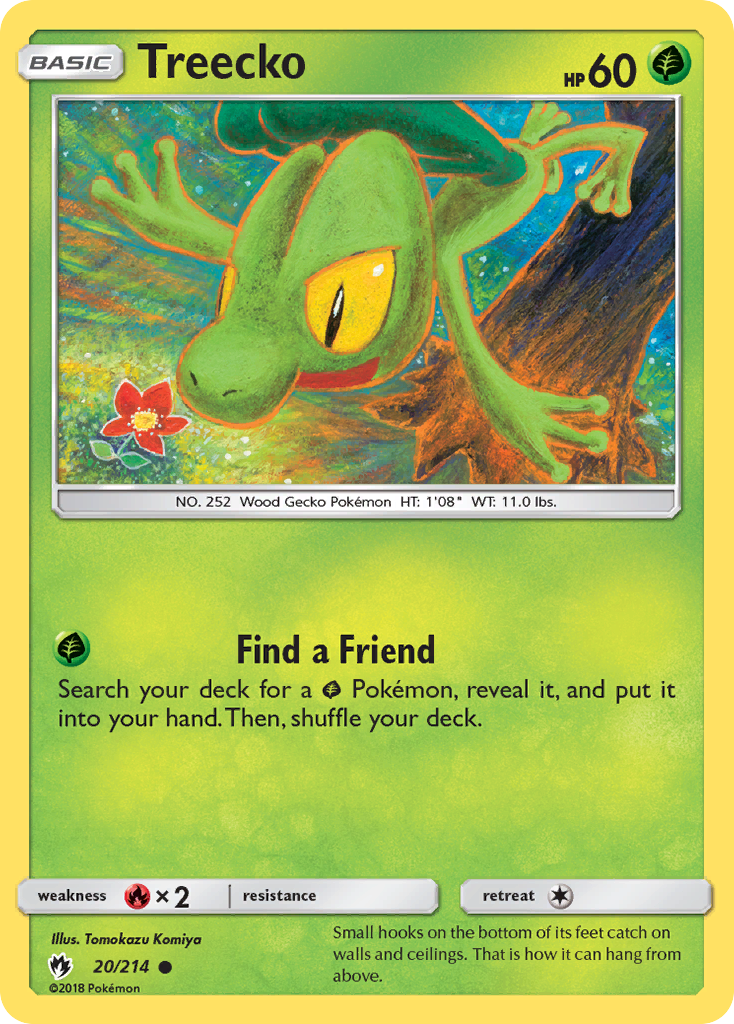Treecko 20 Common card from Lost Thunder