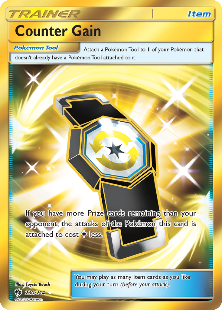 Counter Gain 230 Rare Secret card from Lost Thunder