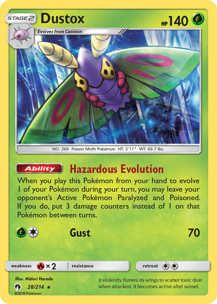 Dustox 28 Rare card from Lost Thunder