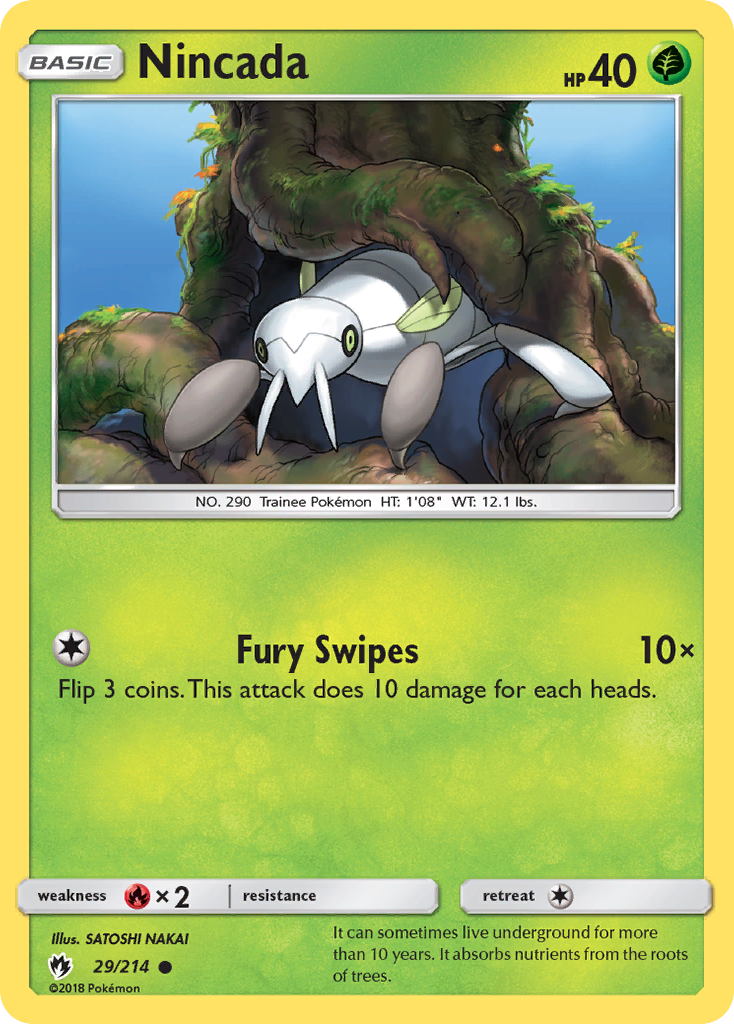 Nincada 29 Common card from Lost Thunder