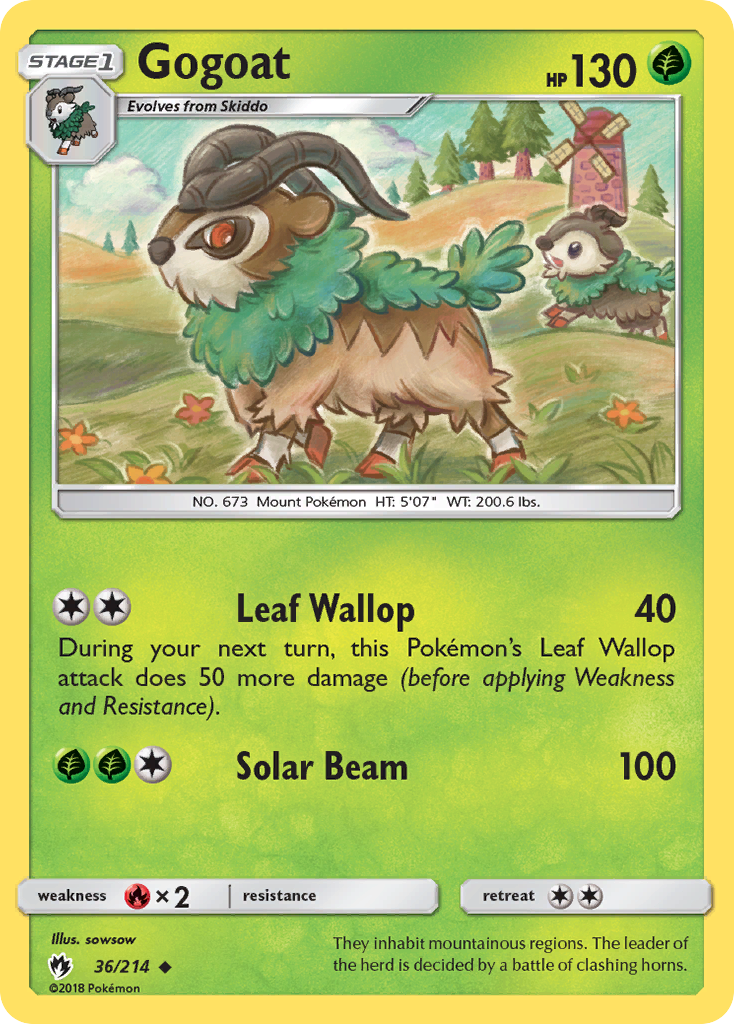 Gogoat 36 Uncommon card from Lost Thunder