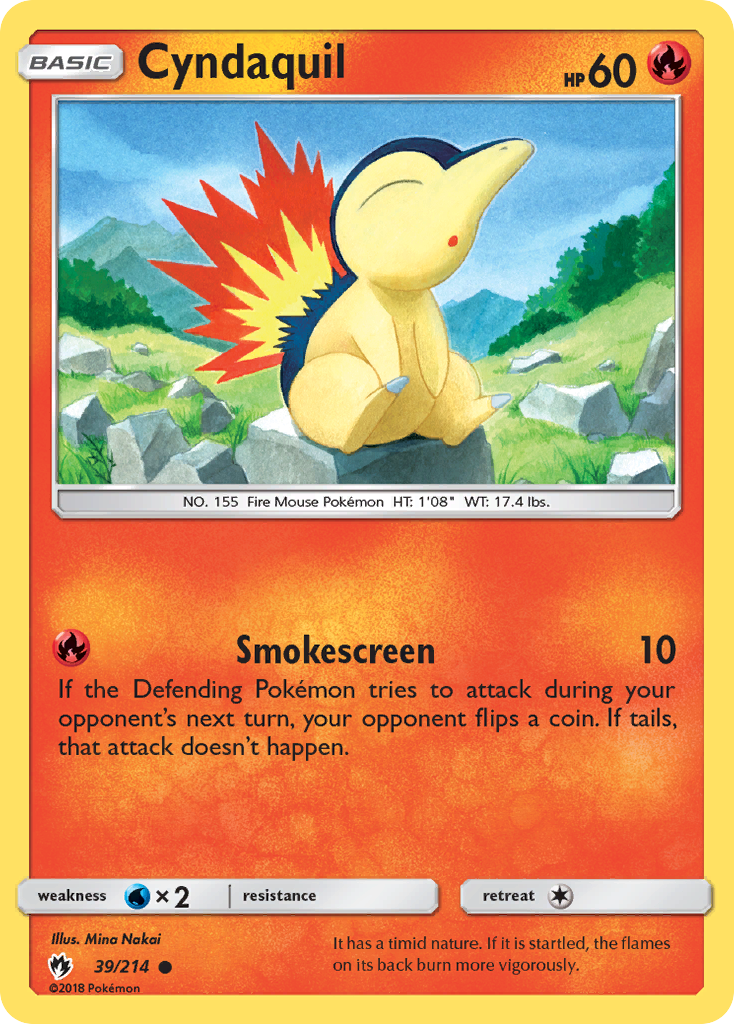 Cyndaquil 39/214 Common card from Lost Thunder
