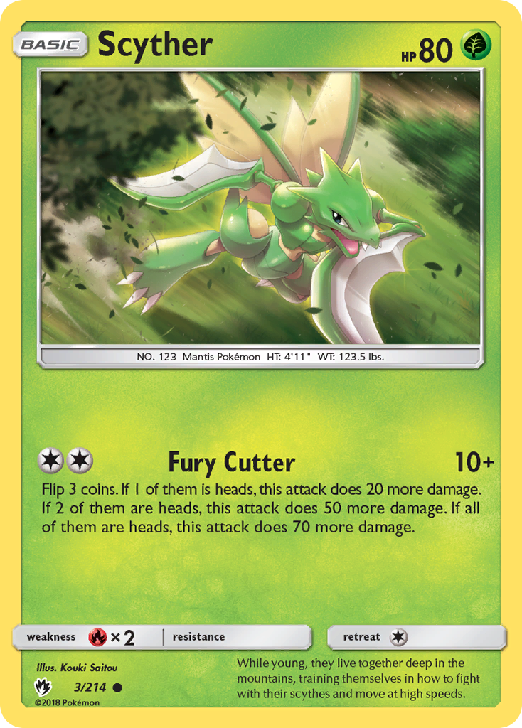 Scyther 3 Common card from Lost Thunder