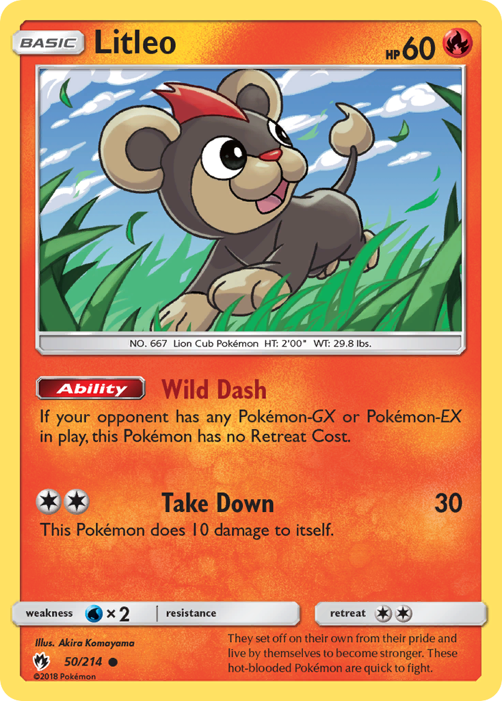 Litleo 50 Common card from Lost Thunder