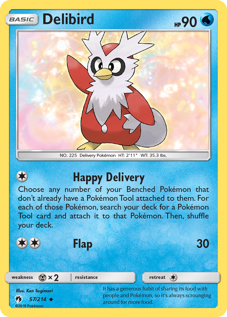 Delibird 57/214 Uncommon card from Lost Thunder