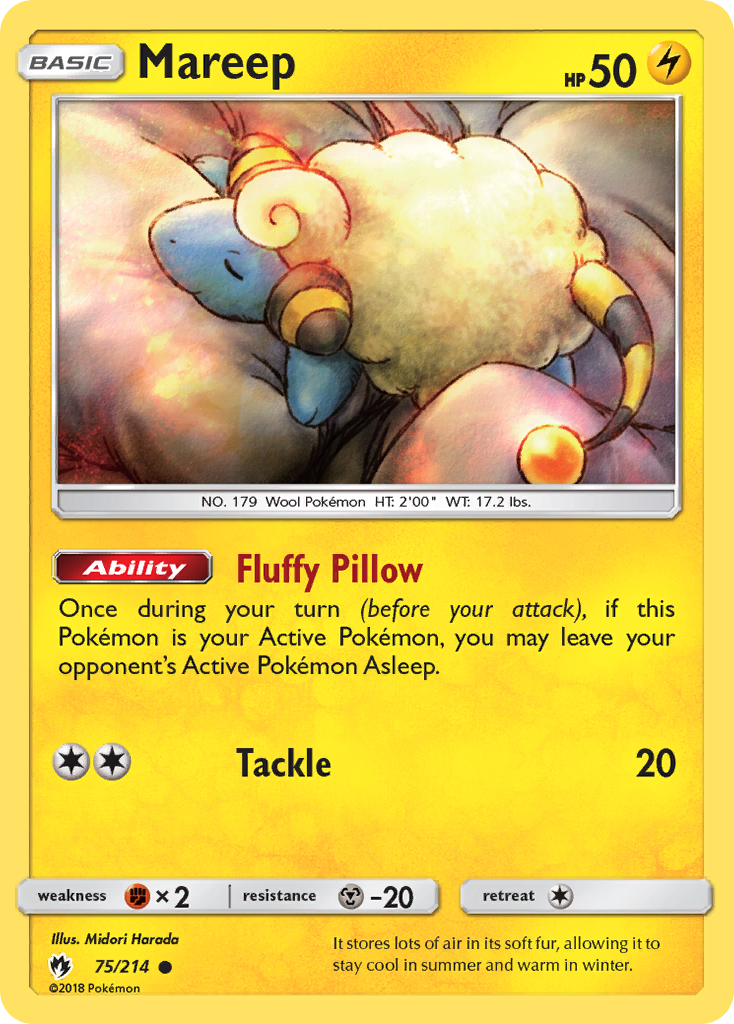 Mareep 75 Common card from Lost Thunder