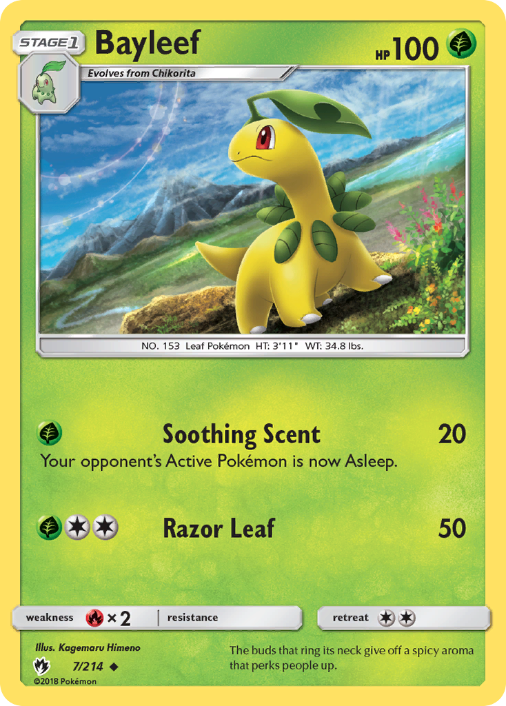 Bayleef 7 Uncommon card from Lost Thunder