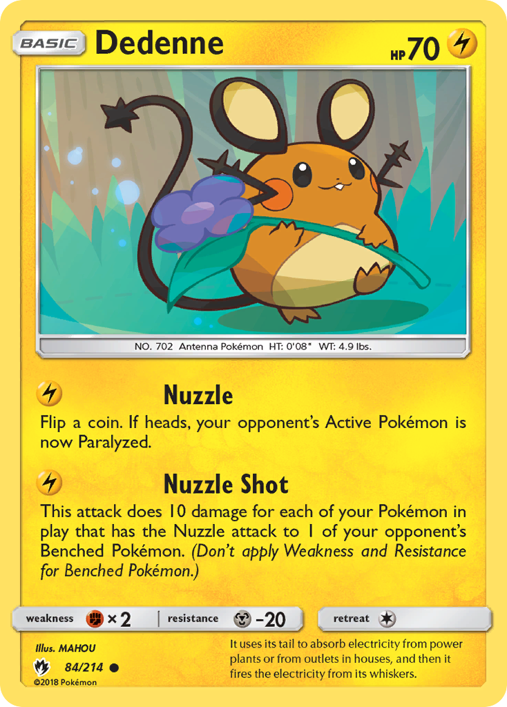 Dedenne 84 Common card from Lost Thunder