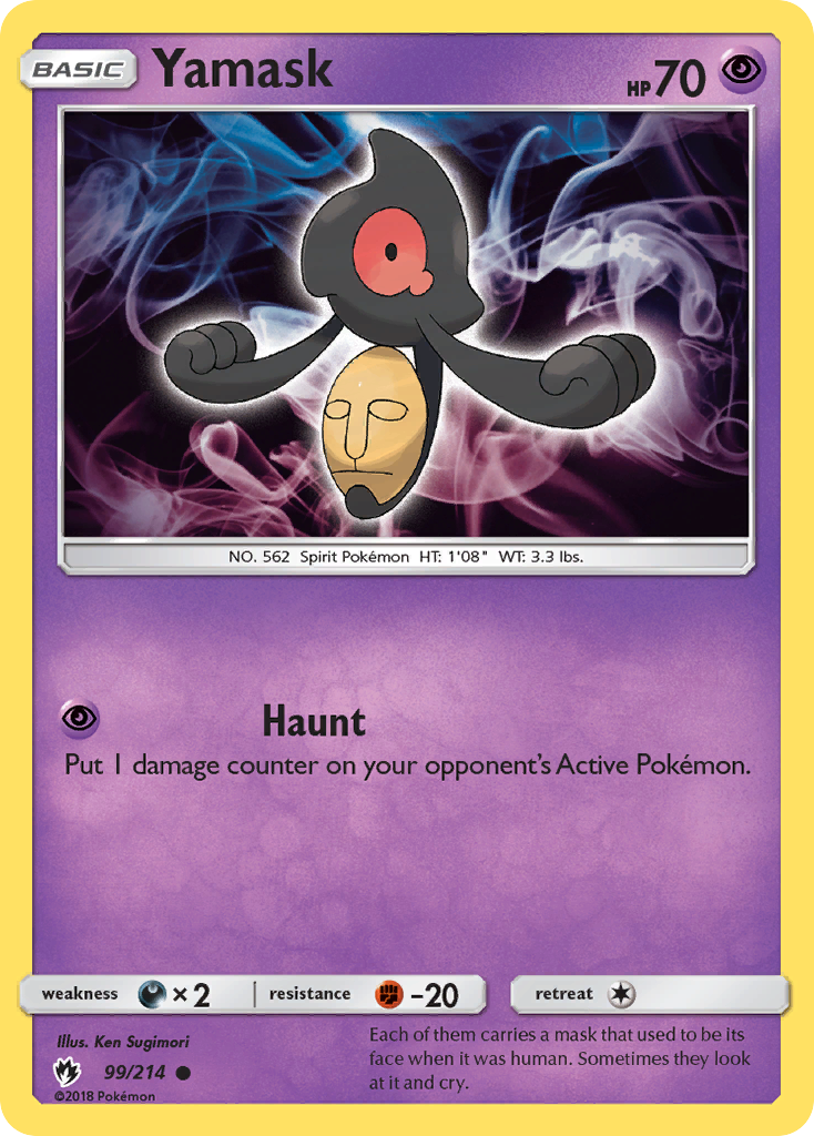 Yamask 99/214 Common card from Lost Thunder