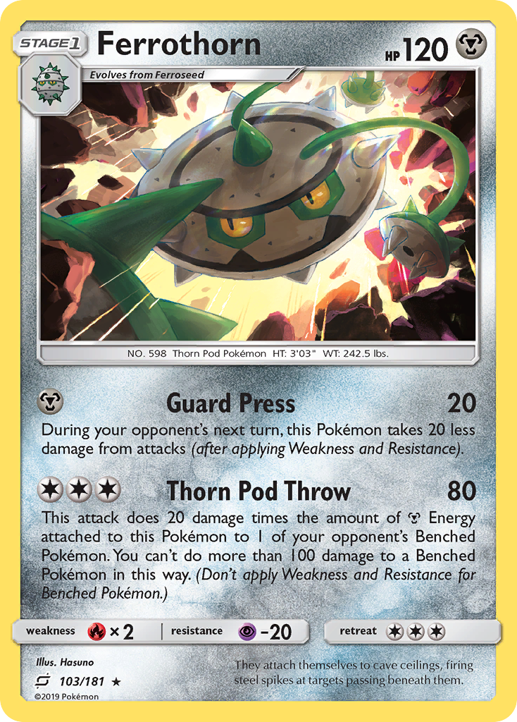 Ferrothorn 103 Rare card from Team Up