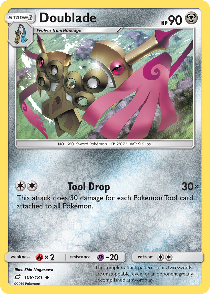 Doublade 108 Uncommon card from Team Up
