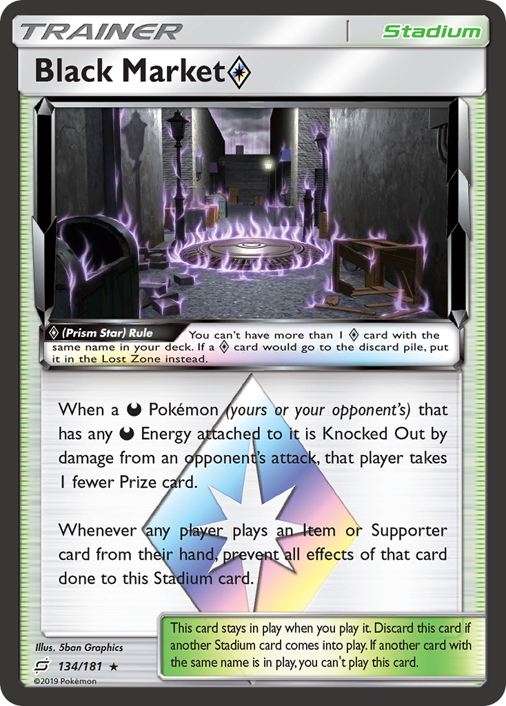 Black Market ◇ 134 Rare Prism Star card from Team Up