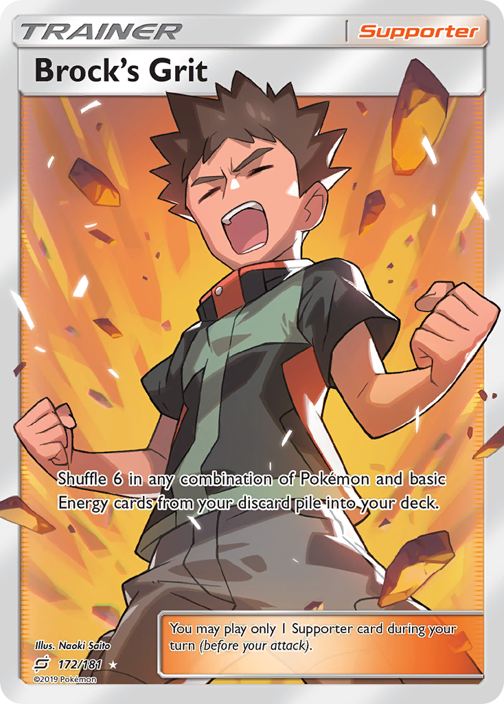 Brock's Grit 172 Rare Ultra card from Team Up