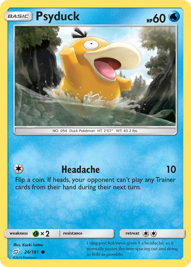 Psyduck 26 Common card from Team Up