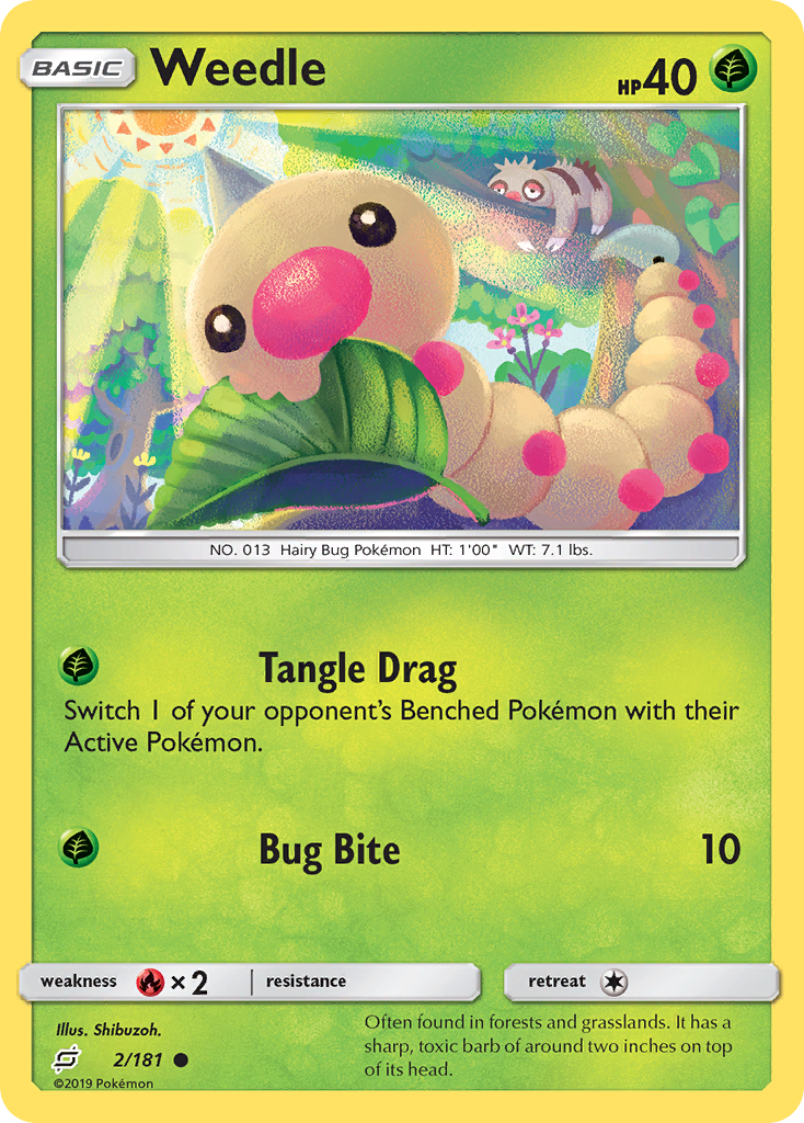 Weedle 2/181 Common card from Team Up