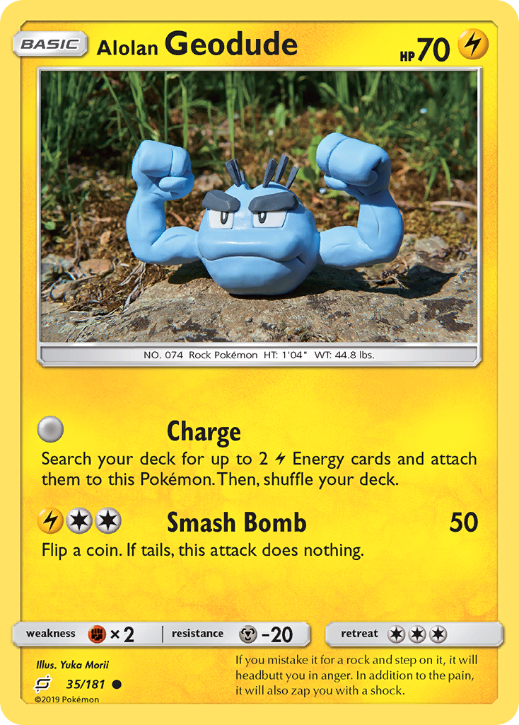 Alolan Geodude 35/181 Common card from Team Up