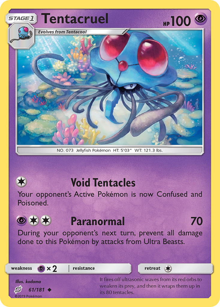 Tentacruel 61 Uncommon card from Team Up