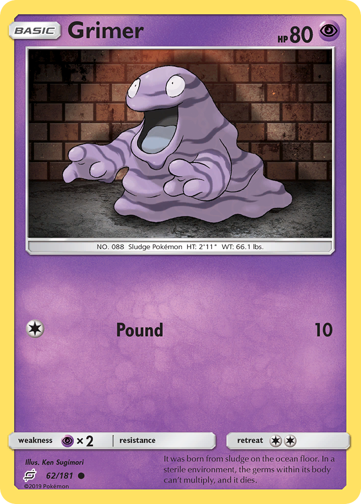 Grimer 62/181 Common card from Team Up