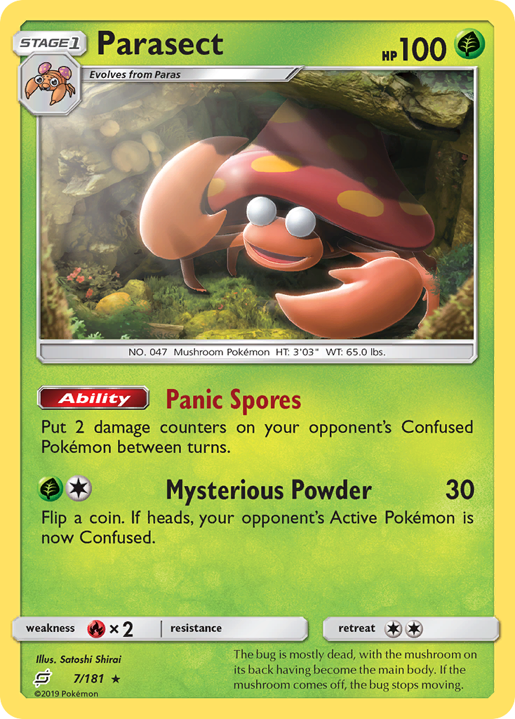 Parasect 7 Rare card from Team Up