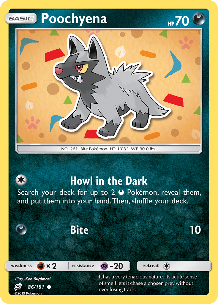 Poochyena 86 Common card from Team Up