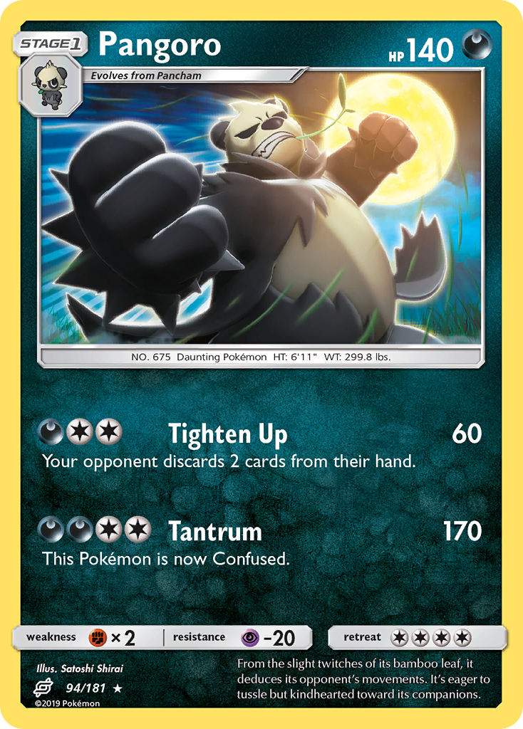 Pangoro 94 Rare card from Team Up