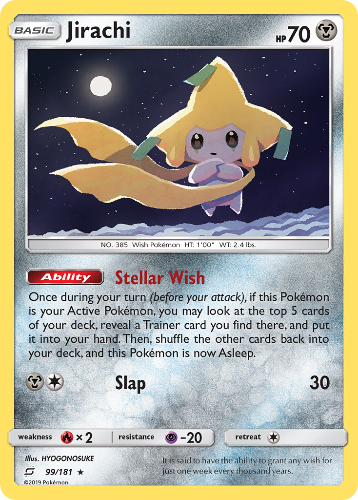 Jirachi 99/181 Rare Holo card from Team Up