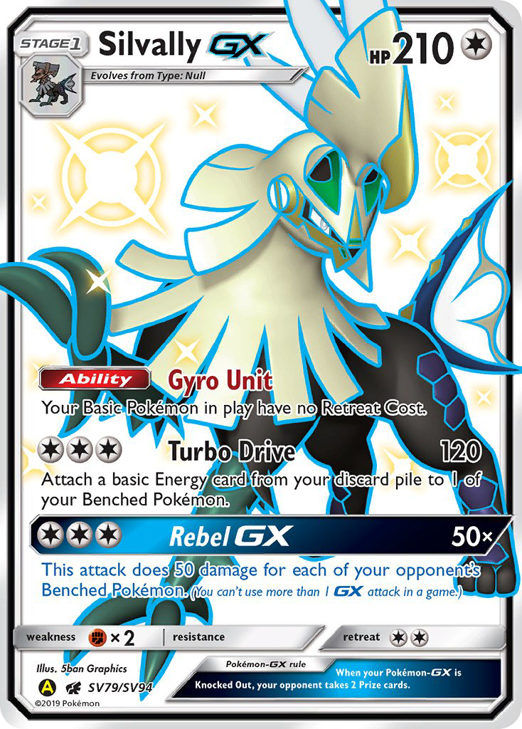 Silvally-GX SV79 Rare Shiny GX card from Hidden Fates Shiny Vault