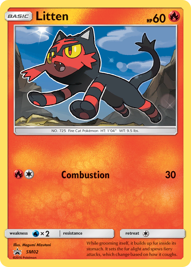 Litten SM02/248 Promo card from SM Black Star Promos
