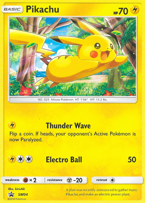 Pikachu SM04 Promo card from SM Black Star Promos