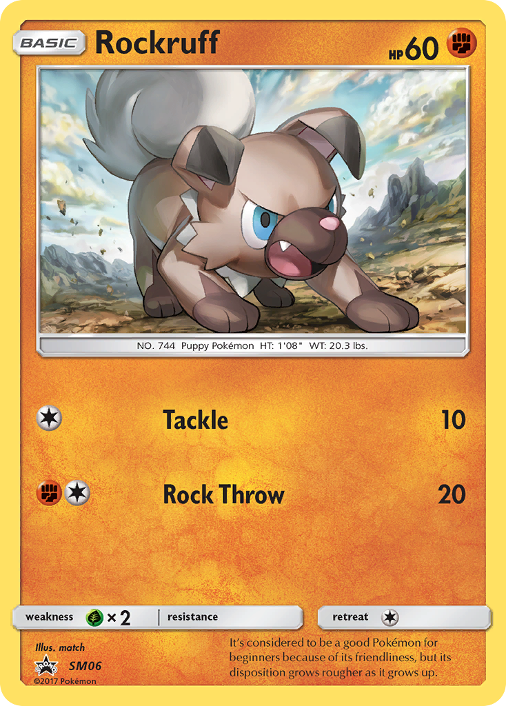 Rockruff SM06/248 Promo card from SM Black Star Promos