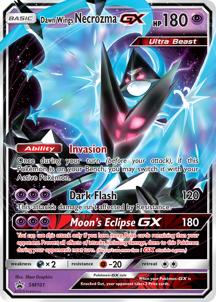 Dawn Wings Necrozma-GX SM101/248 Promo card from SM Black Star Promos