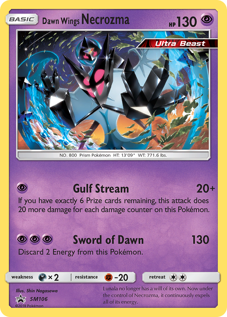 Dawn Wings Necrozma SM106 Promo card from SM Black Star Promos