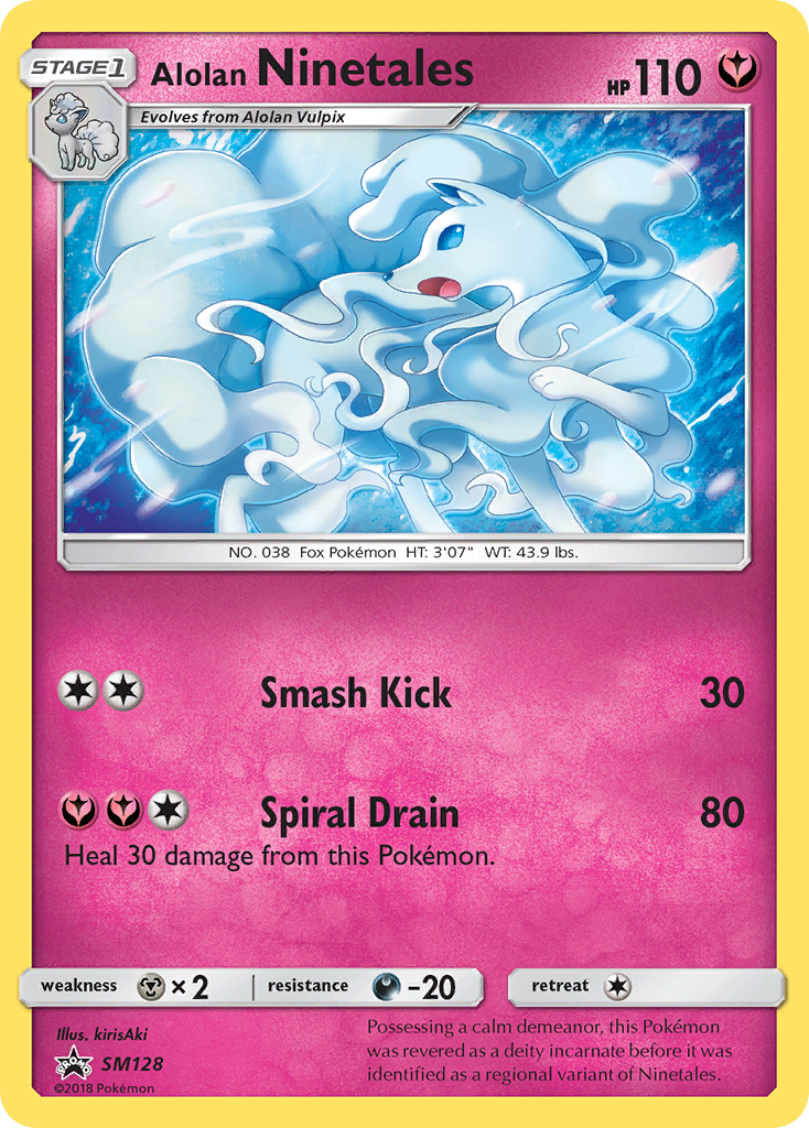Alolan Ninetales SM128/248 Promo card from SM Black Star Promos
