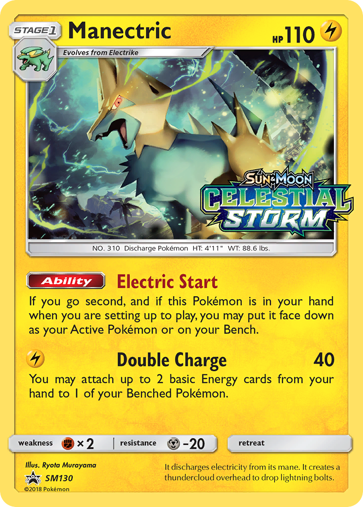 Manectric SM130 Promo card from SM Black Star Promos