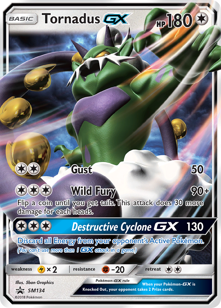 Tornadus-GX SM134 Promo card from SM Black Star Promos